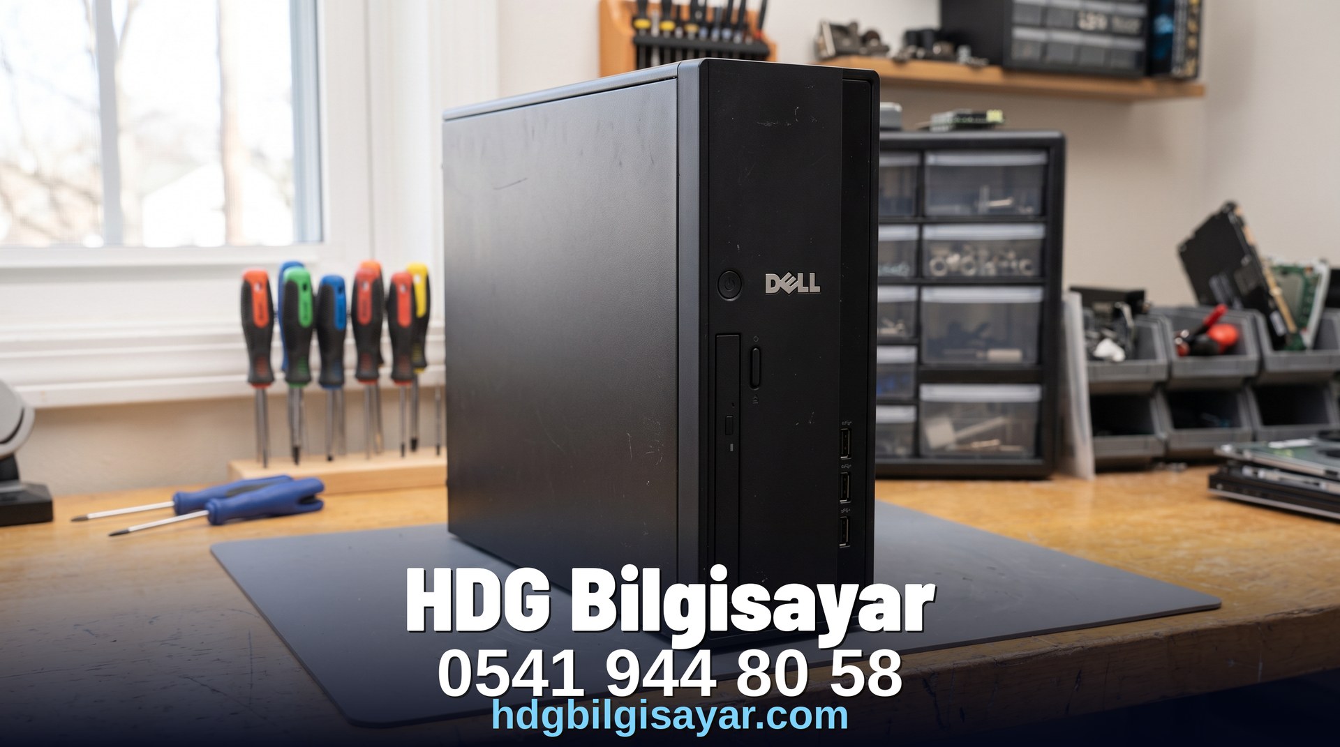 İzmir HDG Bilgisayar — masaüstü ofis PC ön görünüm