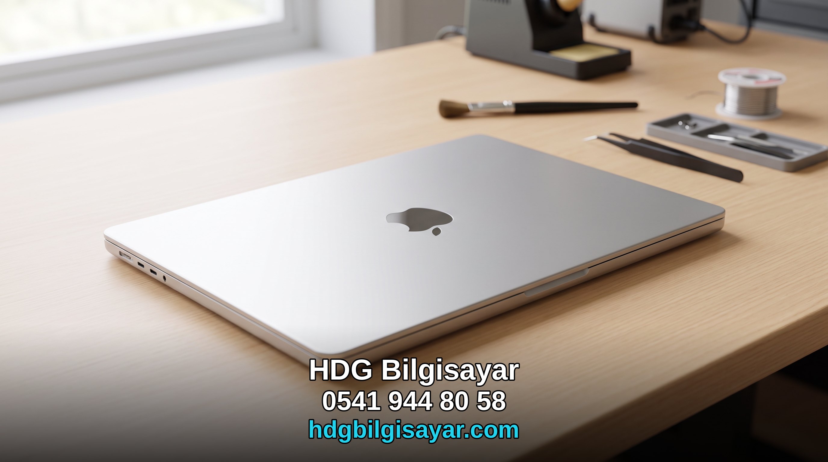 İzmir HDG Bilgisayar — MacBook batarya şişmesi örneği alanı