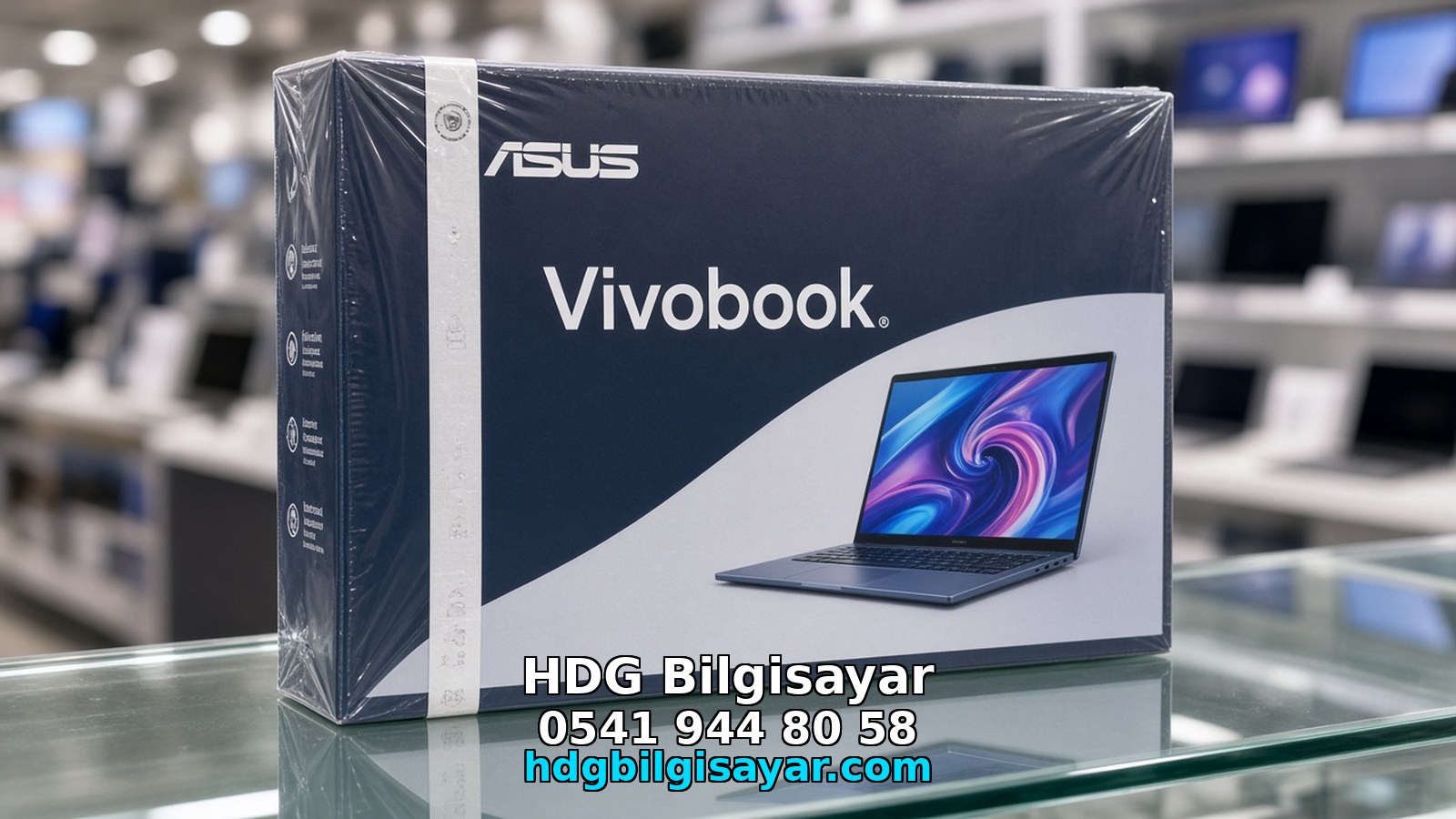 Poşetli mühürlü ASUS Vivobook kutusu