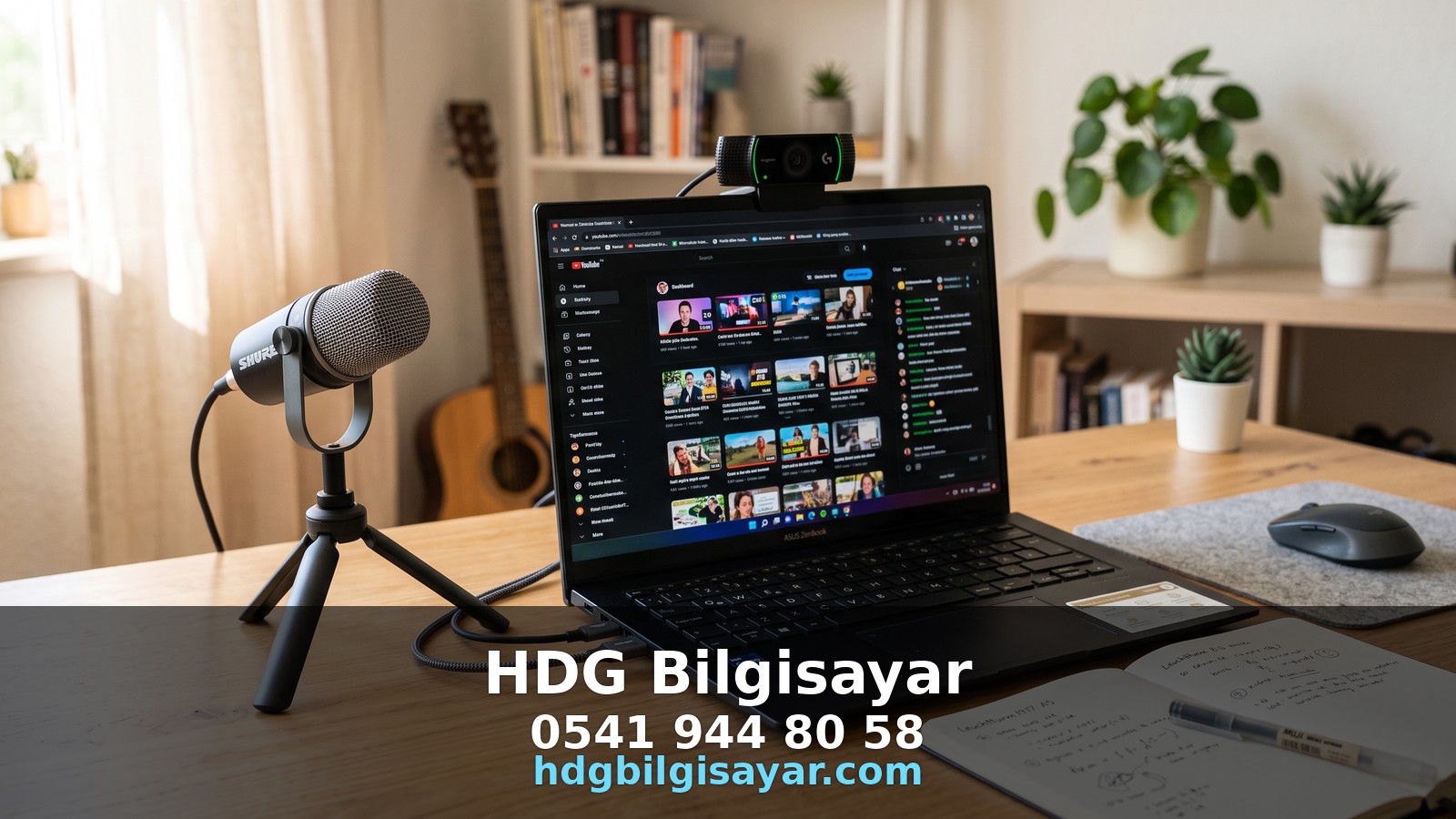 İzmir HDG Bilgisayar — yayın masası laptop